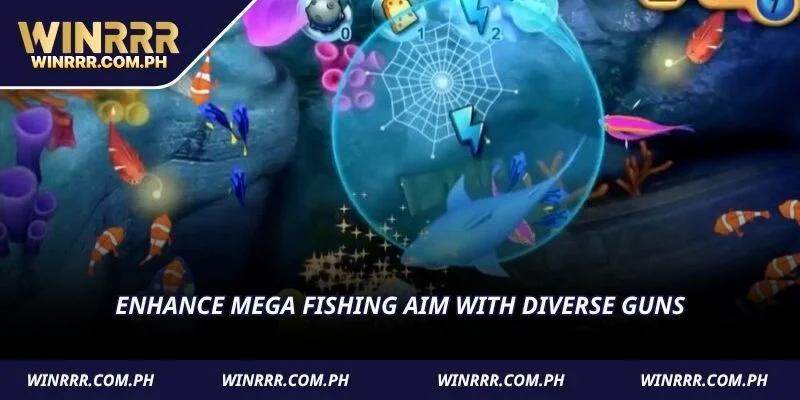 Enhance Mega Fishing aim with diverse guns