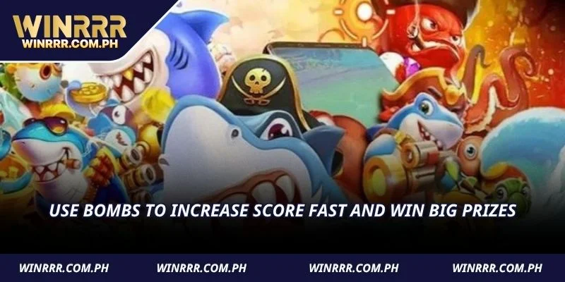 Use bombs to increase score fast and win big prizes