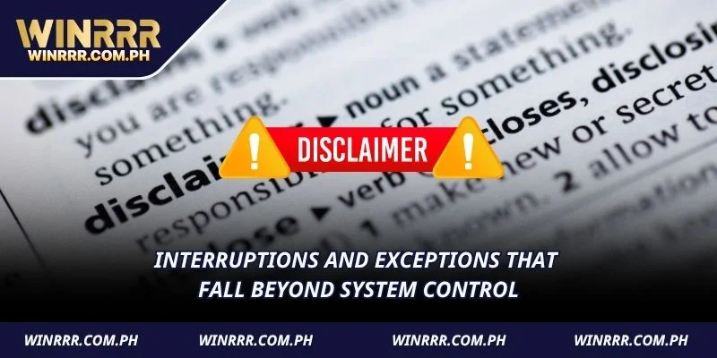Interruptions and exceptions that fall beyond system control