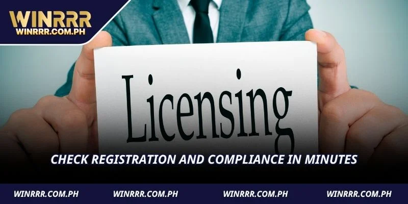 Check registration and compliance in minutes